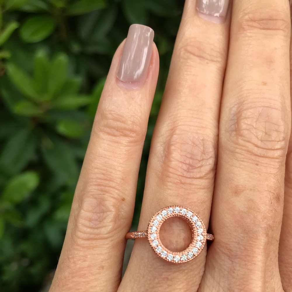 Rose Gold Halo Ring